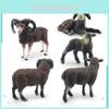 Livestock Farm Black Sheep Goat Lamb Pvc Sheep Lamb Figures Kids Playroom Decor And Learning Tool