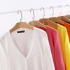 2024 Korean Style Women's Knit Cardigan Shawl, Long Sleeve V-Neck Sweater Jacket