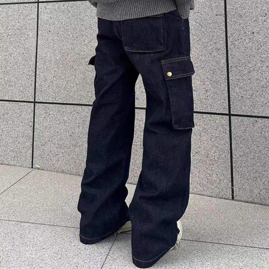 American High Street Jeans Men'S Autumn Trendy Brand Ins Loose Wide Leg Straight Leg Pants Micro Flared Pants