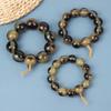 Chinese Style Resin Imitation Horn Prayer Beads Bracelet