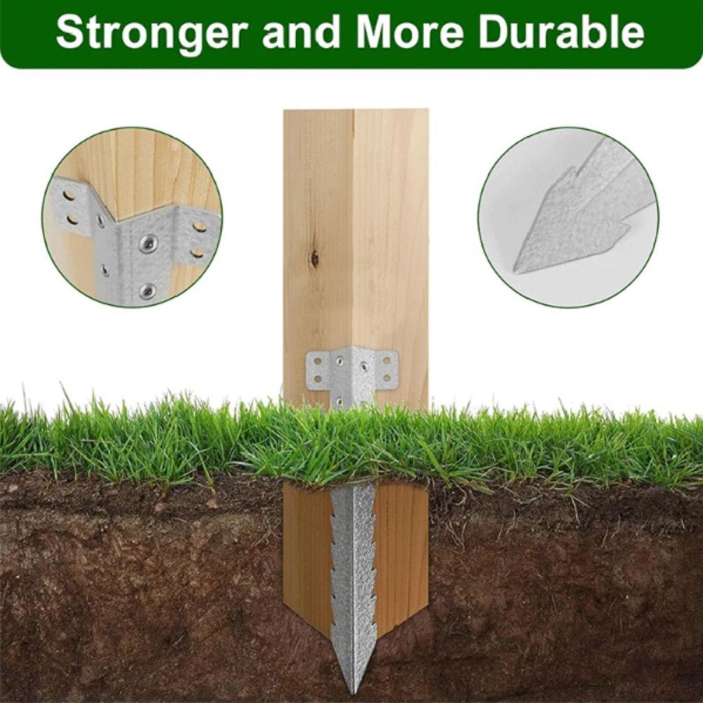 Steel Construction Railway Sleeper Bracket Serrated Design Heavy Duty Post Bracket Metal Material Small Size Heavy Duty Bracket