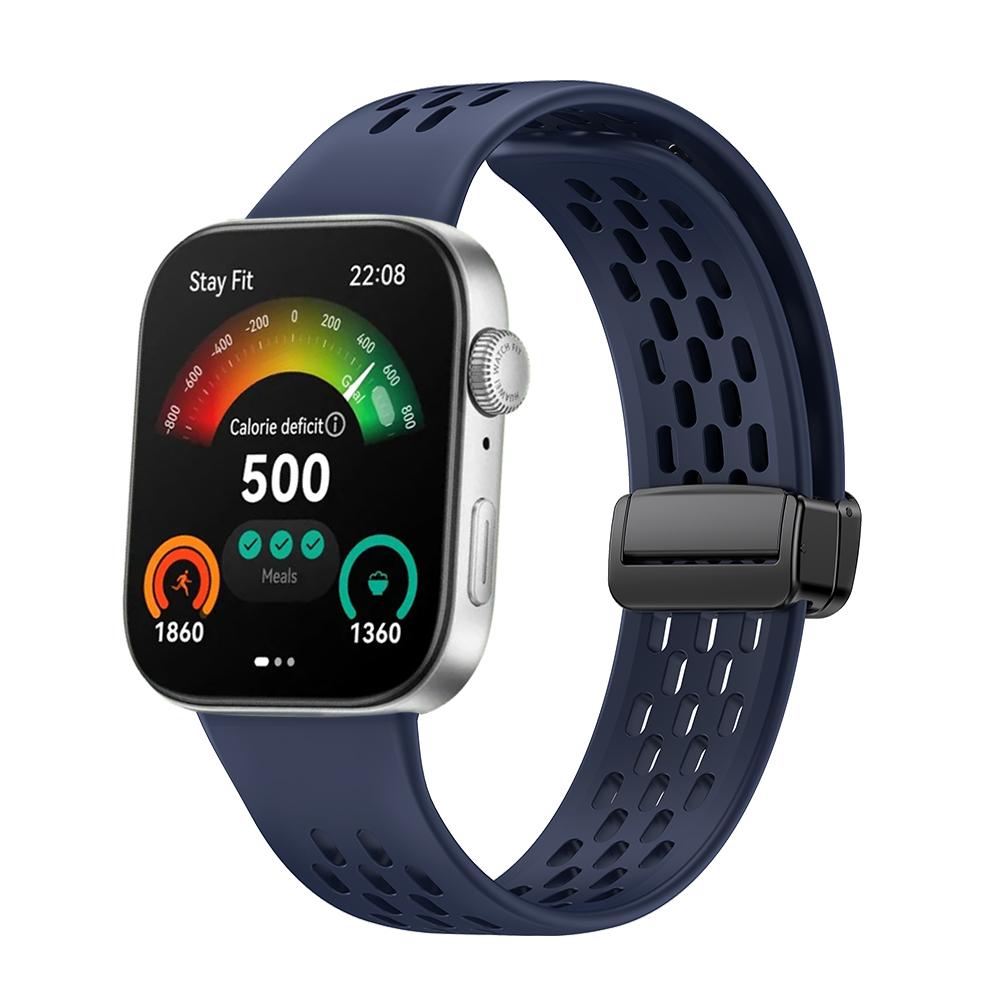 Magnetic Folding Buckle Wrist Band For HUAWEI WATCH FIT 3 Sports Breathable Silicone Strap Replacement Watchband Bracelet