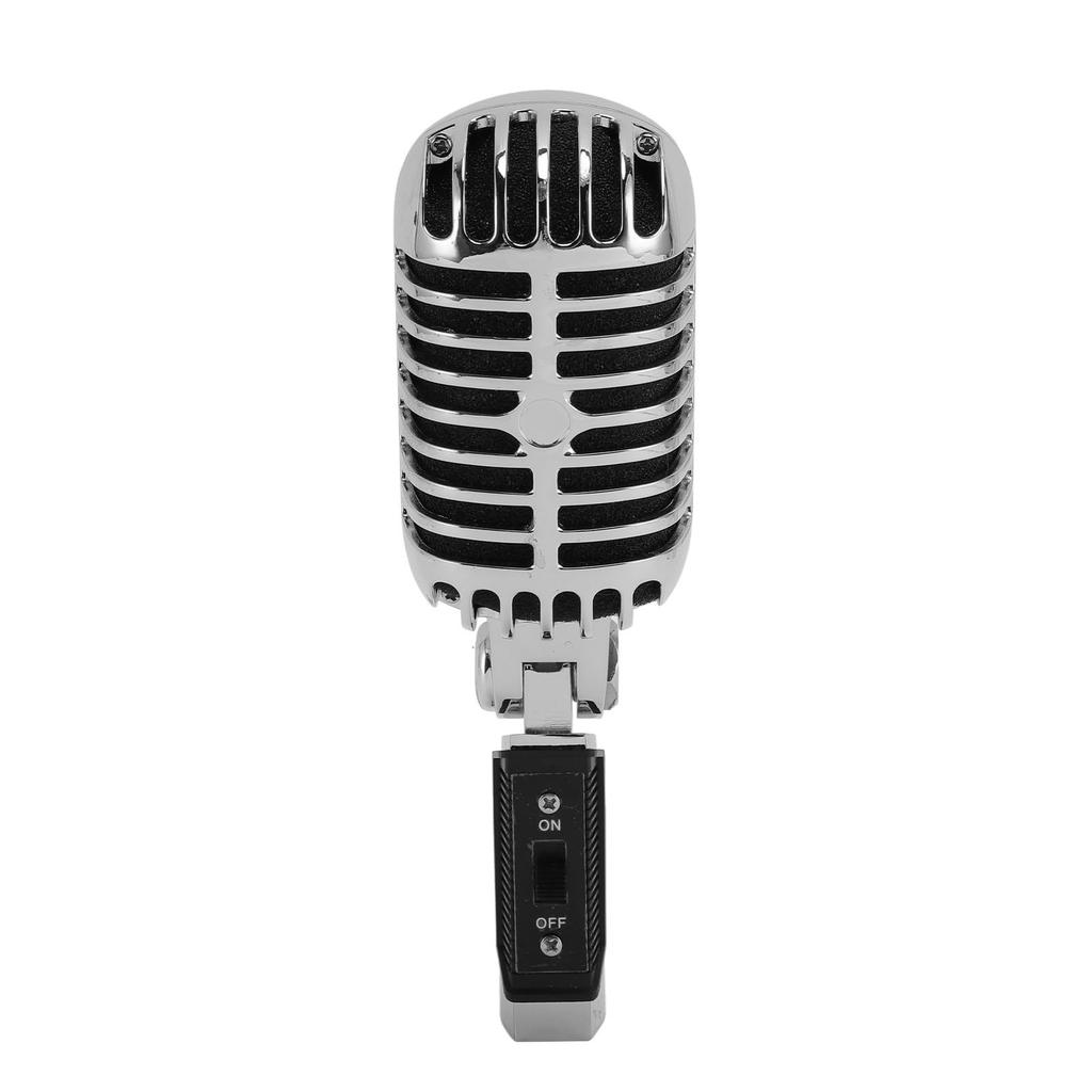 Classic Retro Dynamic Vocal Zinc Alloy Old Vintage Style Cardioid Microphone for Live and Music Microphone, Performance, Karaoke, Broadcasting,
