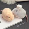 Fluffy Stuffed Hamster Plush Toy Soft Kawaii Rat Doll Cute Stress Relief Sleep Companion for Children Bedside Nap Pillow