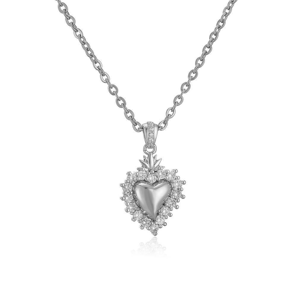 HECHENG, Heart CZ Women Pendant Necklaces Simple Versatile Female Party Gift Daily Wear Statement Zircon Drop Shipping
