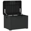 Vidaxl Garden Box With Seat Cushion, Anthracite, 125 L, Pp