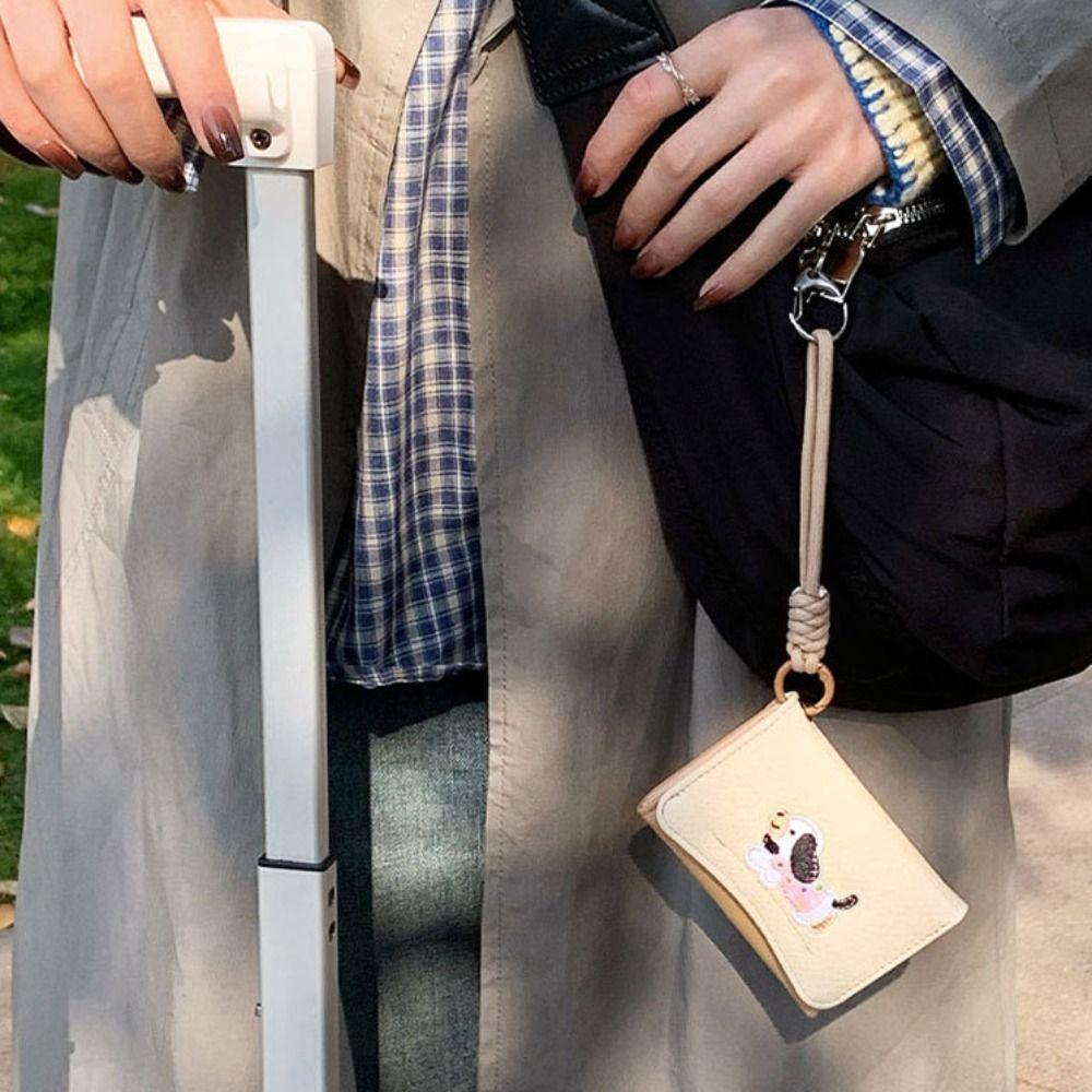 Embroidery Folding Purse Korean Style Card Holder Fashion Cute Puppy Short Wallet Girls