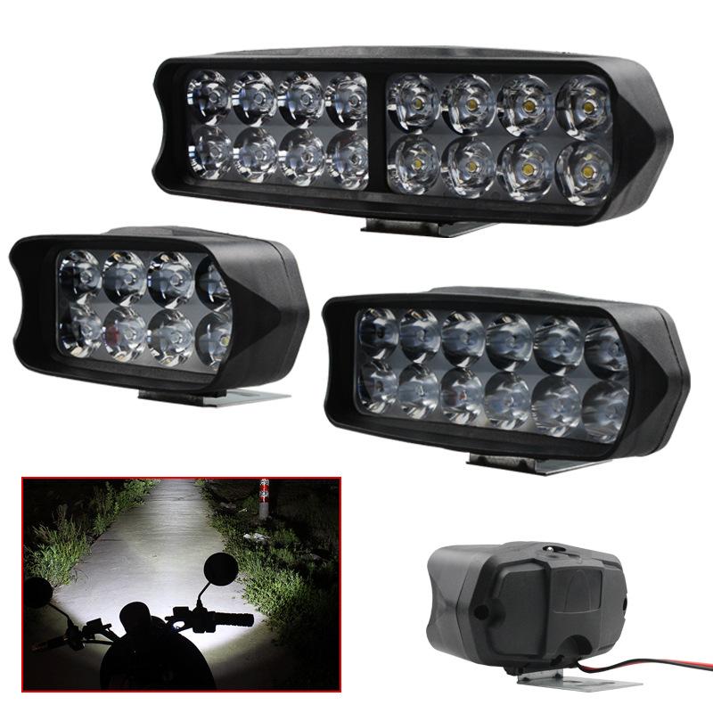 12-80V Motorcycle Headlight Auxiliary Bulb LED Electric Vehicle Spotlights Scooters Waterproof Modified Bulbs Moto Accessories