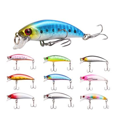 Hot! 5.6cm5g Lure Fishing Bait Colorful Ten-color Floating Minnow Simulation Fake Hard Bait Fishing Lures