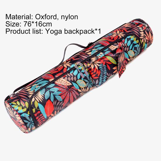 Portable Fashion Printed Adjustable Strap One-shoulder Yoga Backpack for Exercise Fitness