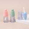 4-5ml Pusta tubka na błyszczyk z dużą główką pędzelka, DIY Plastikowy elegancki pojemnik na płynną pomadkę, Okrągła mini buteleczka na próbki błyszczyka