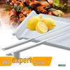 ZISIZ Stainless Steel BBQ Skewer with Wooden Handle