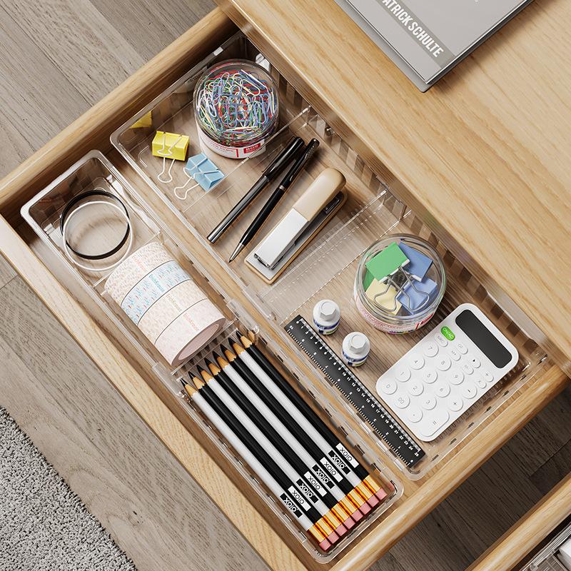 Scalable Storage Box with Partitioned Drawers Organizing Box for Kitchen Utensils Desktop Stationery Cosmetics and Other Items