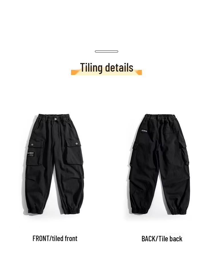 Boys' Autumn Cargo Pants 2025 - Streetwear Style for Kids