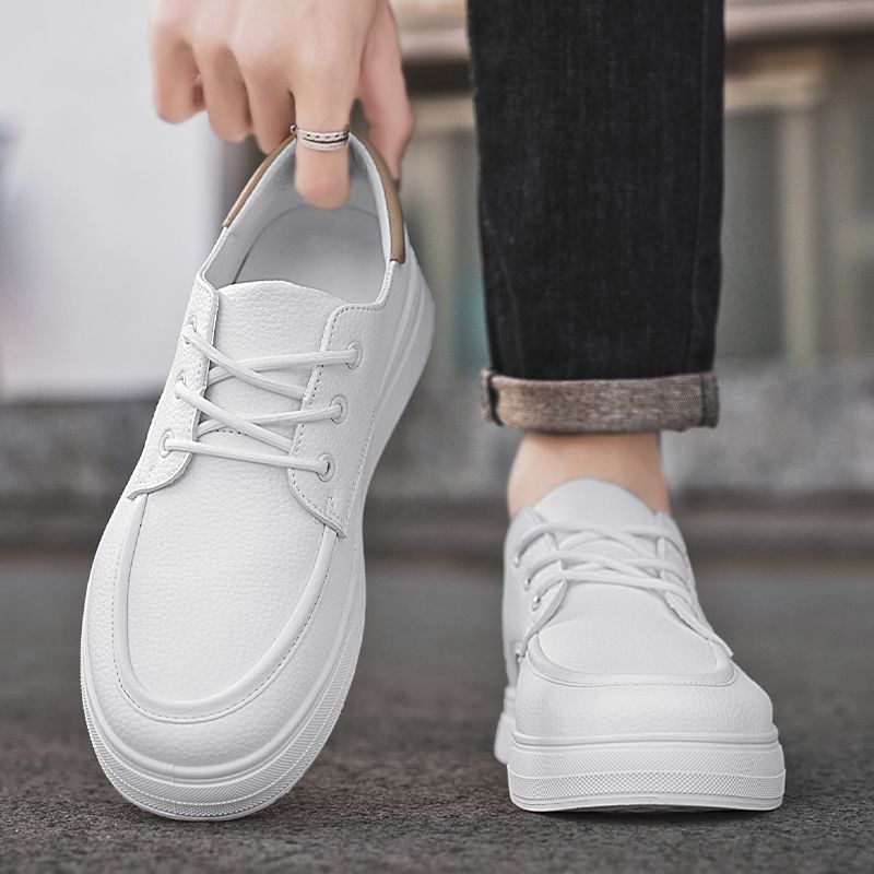 

Fashion Moccasin Lightweight Men s Leather Shoes Lace Up Retro Slip-on Cowhide Footwear Offer Luxury Sale In Promotion Male Casual Shoe 44