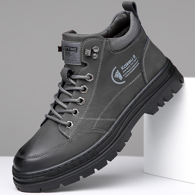 

Martin boots men s 2025 autumn and winter trend short boots versatile leather men s high-top leather boots British tooling outdoor men s boots 38