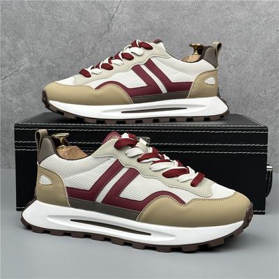 Designer Klobige Sneaker Herren Laufschuhe Mode Lässig Atmungsaktiv Leder Mesh Erhöhte Interne Dicke Plateau Schuhe