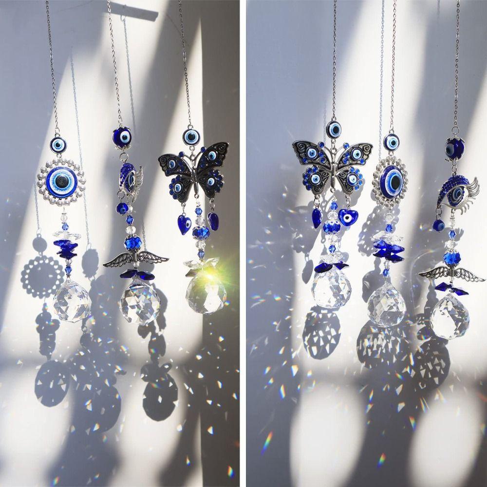 Hanger Sun Catcher Necklace Charms Demon Eye Pendant Car Hanger Decoration Wind Chime Components