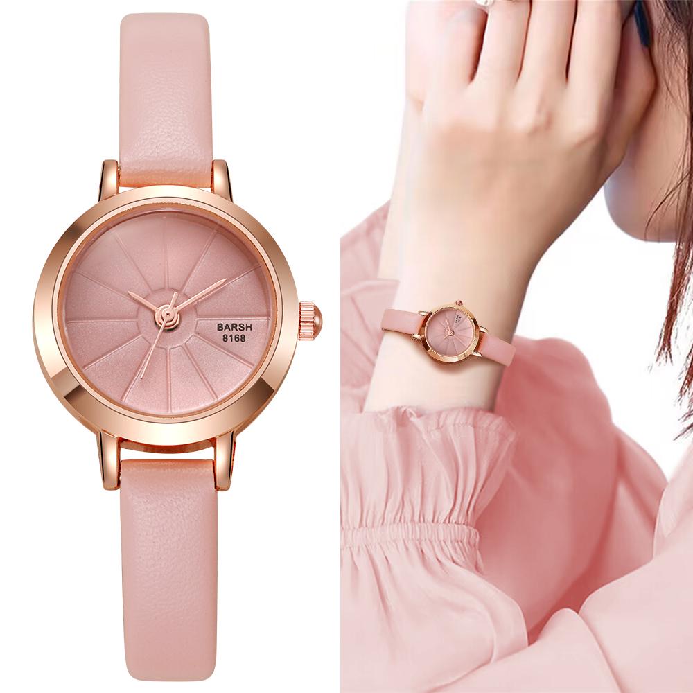 

Fashion Women Leather Band Small Dial Quartz Wrist Watch