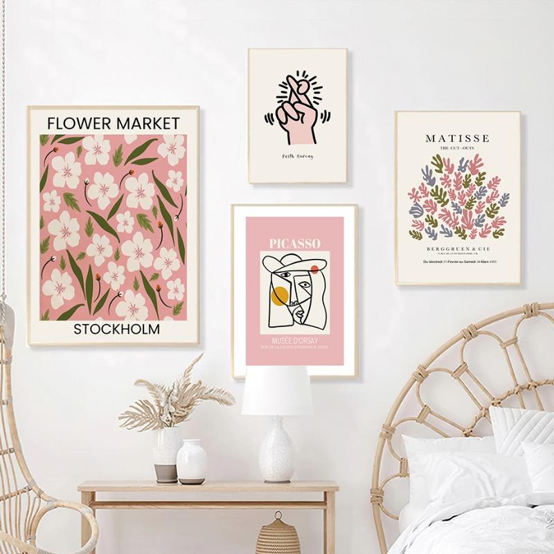 Picasso William Morris Abstract Posters and Prints Canvas Painting Matisse Wall Art Picture for Living Room Cafe Boho Home Decor