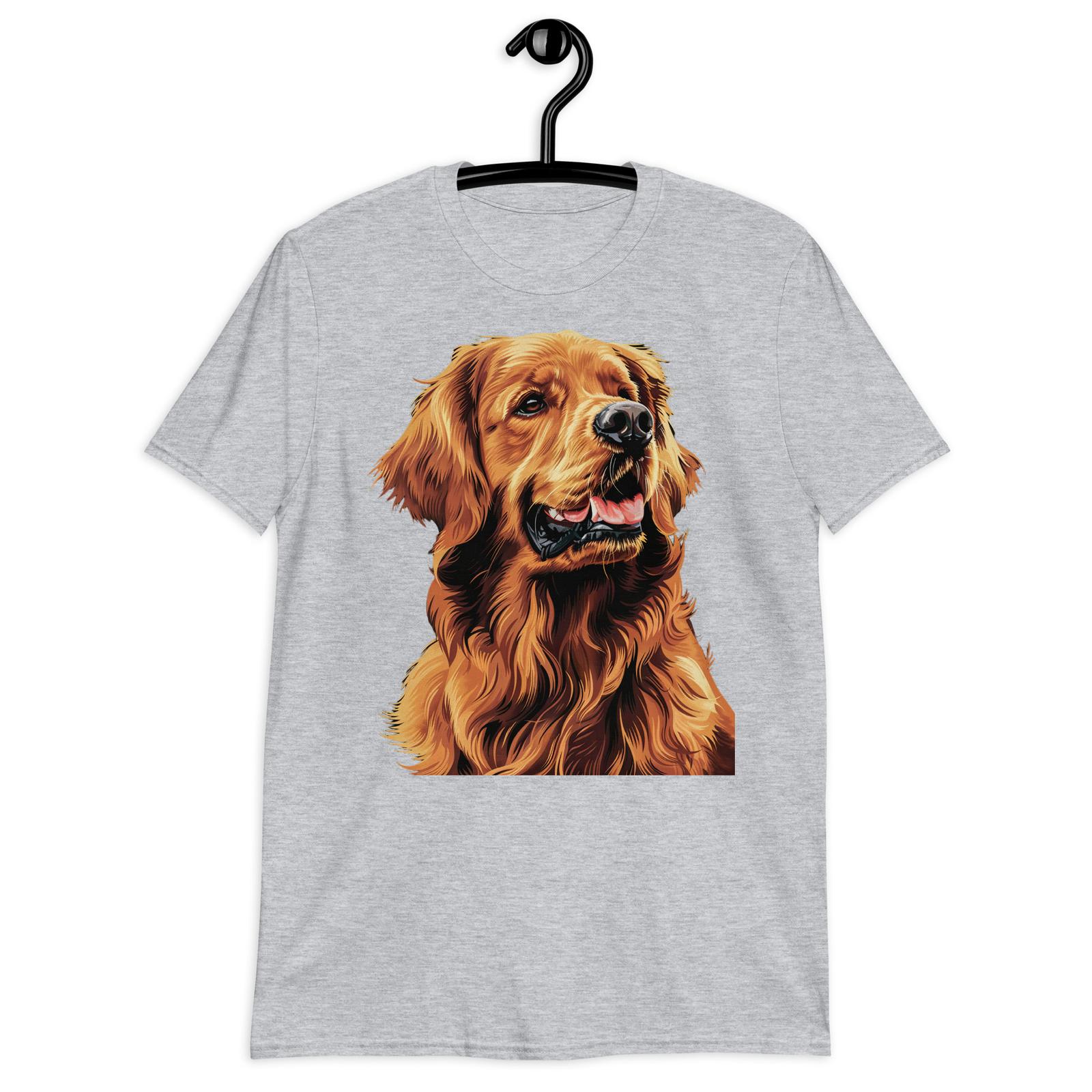 Golden Retriever Dog Graphic Short-Sleeve Unisex T-Shirt Mens Womens Tees Top - Comfort and Style! S