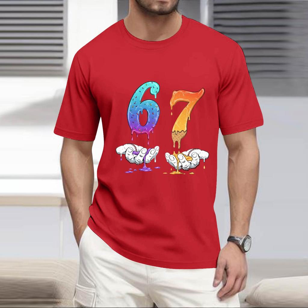 Men'S Fashionable T-Shirt, Street Casual Short Sleeved Clothing