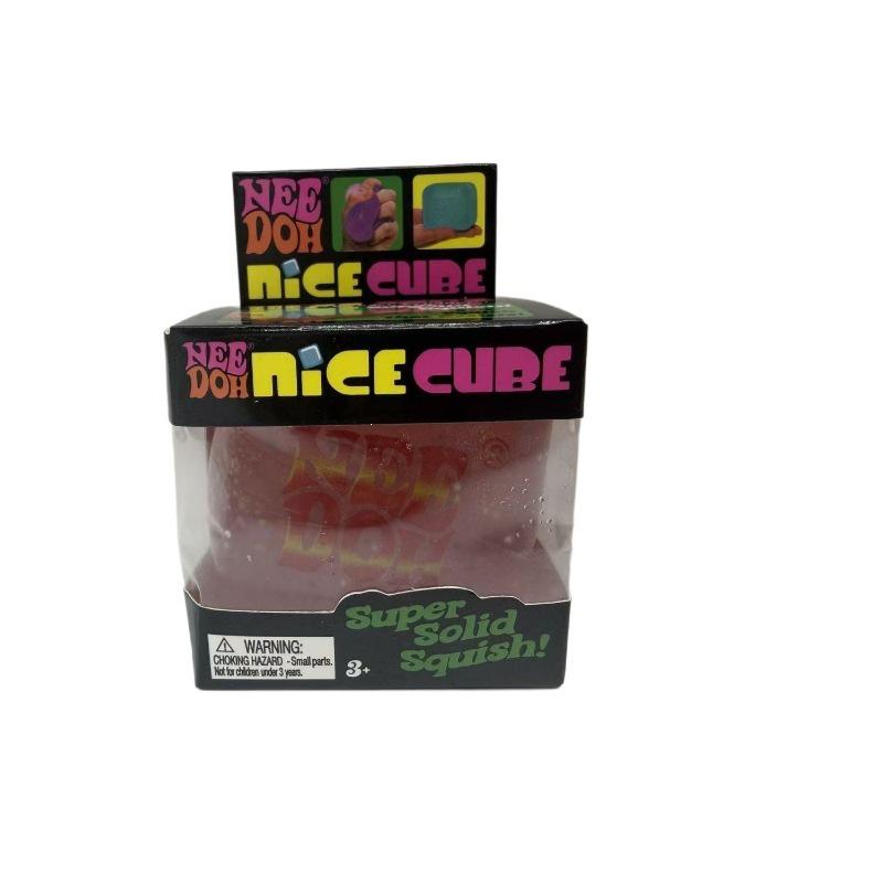 In Stock: Needoh Luminous Glitter Stress Relief Toy - Decompression Ice Cube with Flowing Pattern and Slow Rebound