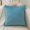 Solid Color Fur Ball Pillow Cover, Velvet Cushion Cover, Sofa Bed Pillow Cover, Nordic Home Chair