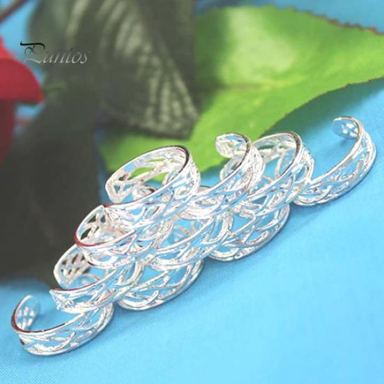 10 anelli per gioielli aperti placcati in argento regolabili per le dita dei piedi, regalo per feste da donna