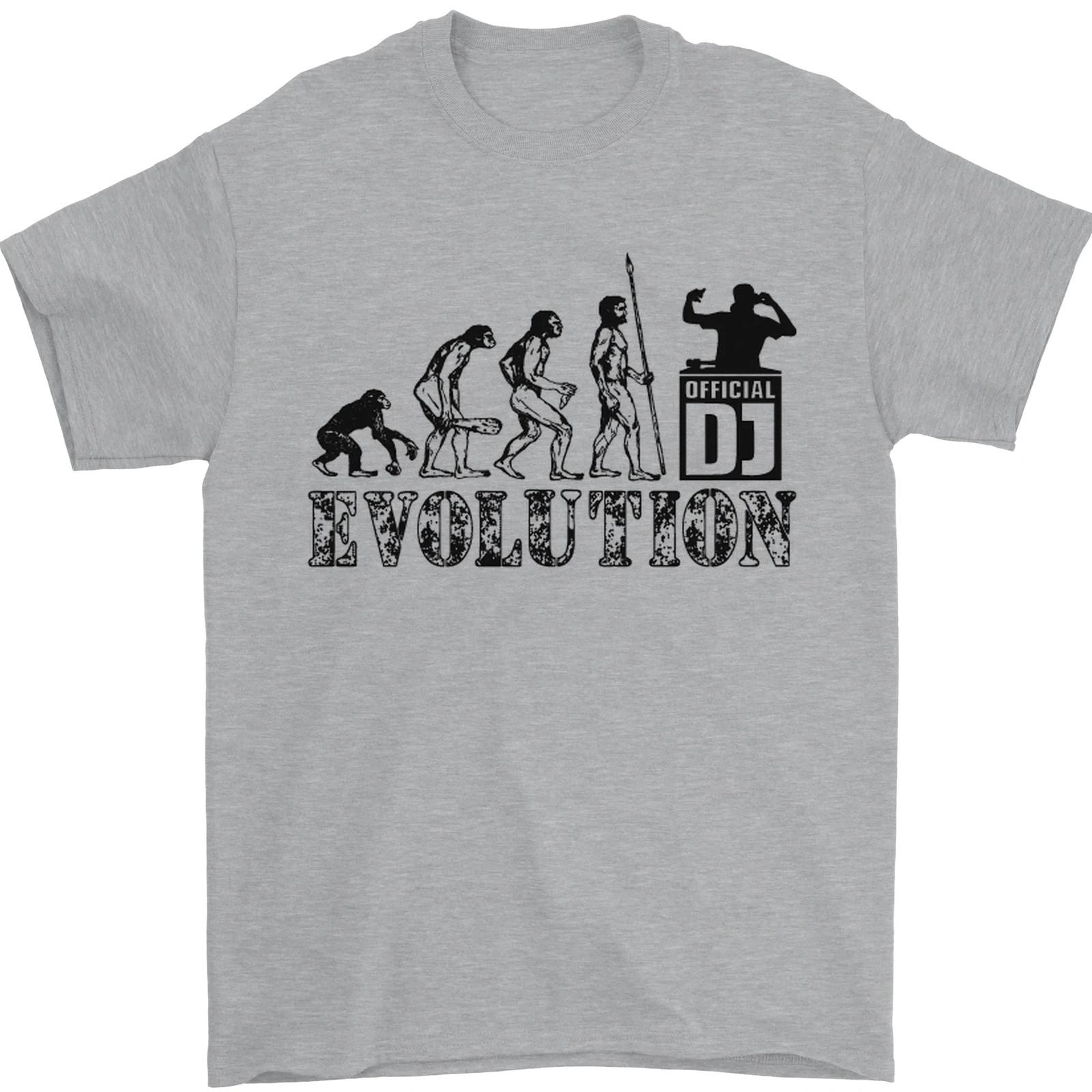 Evolution of a DJ Music DJing Vinyl Decks Mens T-shirt Cotton XXL