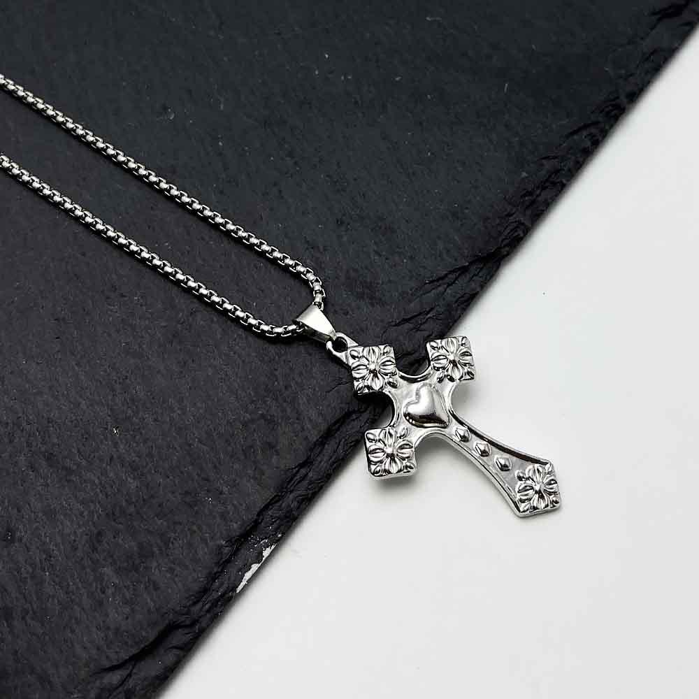 Men's Hot Selling Hip Hop Street Style Cross Pendant Necklace