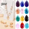 Water Drop Pendant 20Pcs Glass Set 2mm Hole Size Clear