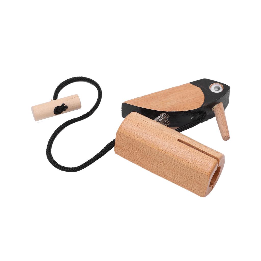 Woodpecker Toy Beech Wood Bird Decor Sculpture Preschool Education Toys for Kids
