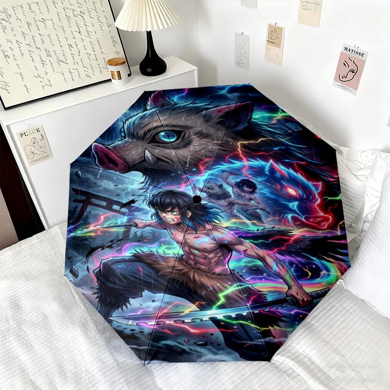 Japanese-style Cartoon Demon Slayer Kamado Tanjiro & Kamado Nezuko Umbrella Including Home Travel and Outdoor Activities Multi Functional Umbrella 27