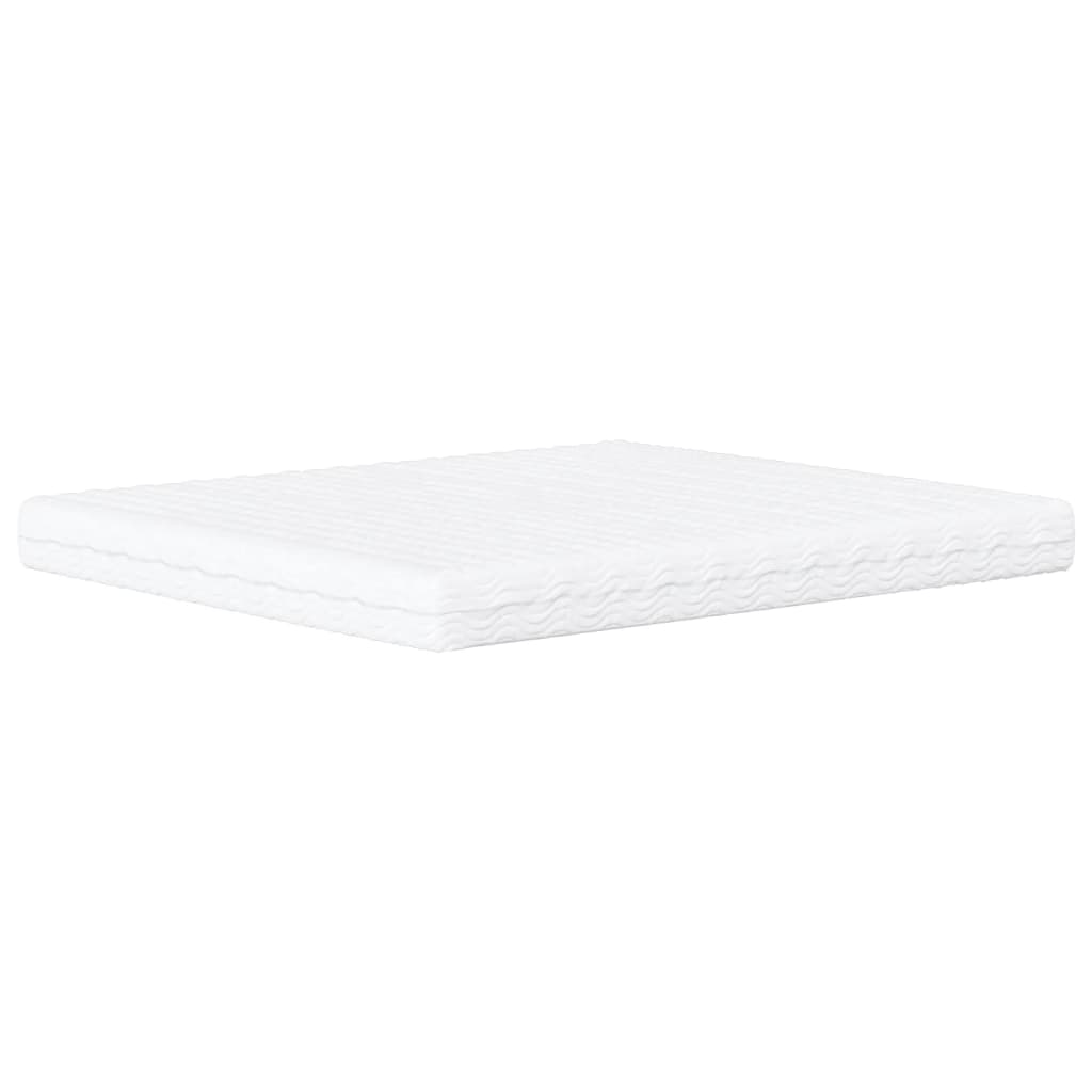 Bed with Mattress Hvar White and Black 180x200 cm Faux Leather
