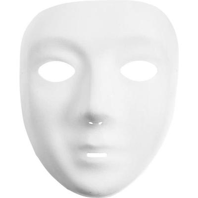 Velvet Face Mask To Paint - White - Adult - Unisex