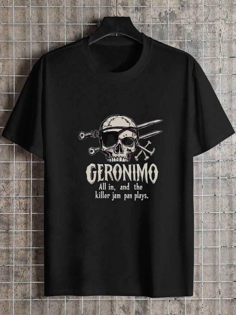 1pc Skull Pirate Themed Graphic T-shirt