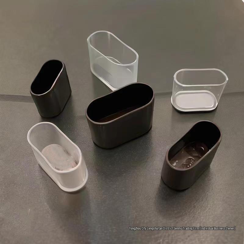 Oval Silicone Chair Leg Covers - Thickened, Silent, Non-Slip Protective Pads for Double Tube Stools and Dining Chairs