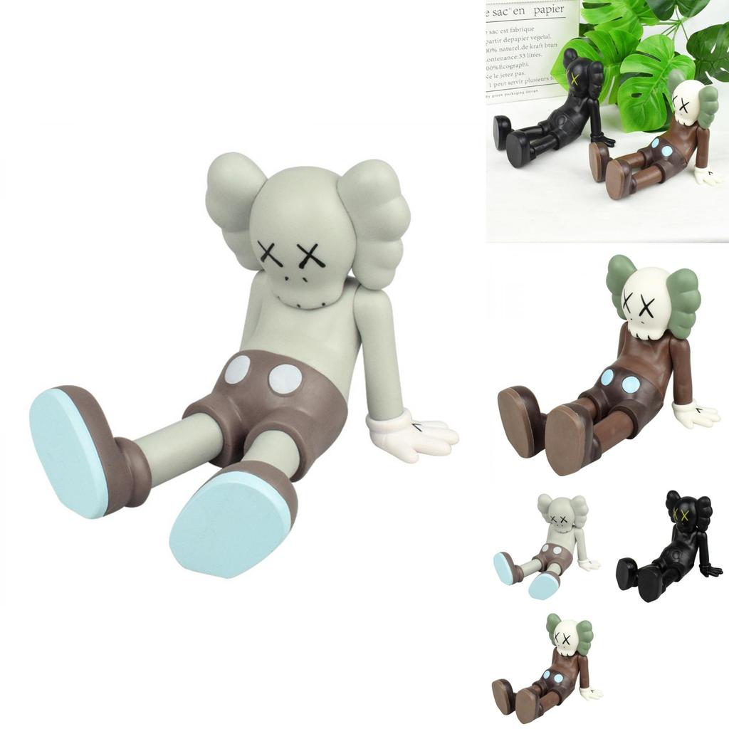 מחזיק עט/קישוט דמות Kaws Companion מדהים שחור-לבן-אפור לילדים ומעריצים