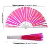 Iridescent Finish Folding Fan Large Size Cooling Fan New Handheld Fan  Summer