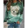 Kawaii Animal Cute Cat Floral 3D Print Sweatshirts Women Streetwear Oversized Pullovers Tops Woman Clothing