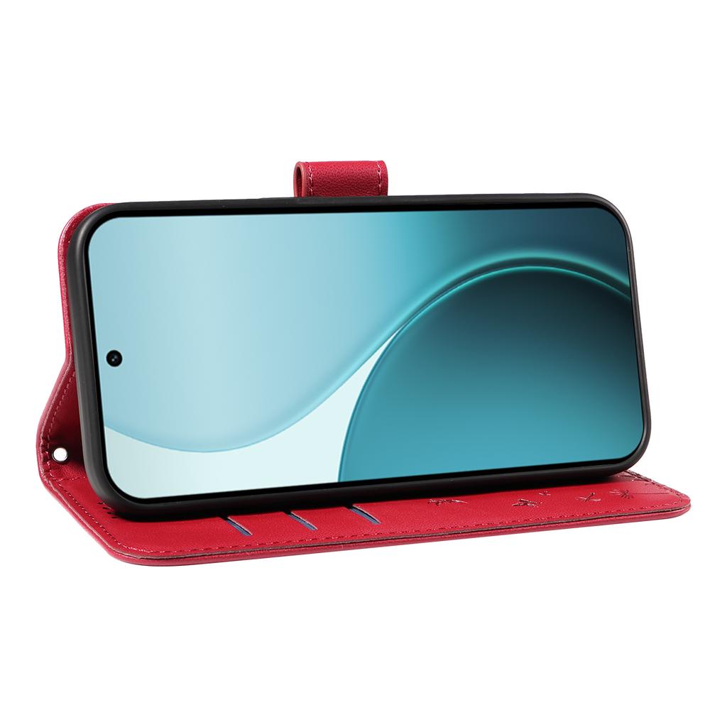 For Oppo Reno14 Pro 5G (China)/Oppo Reno14 Pro 5G (Global) Leather Wallet Case with Strap Dandelion Imprint Phone Stand Cover