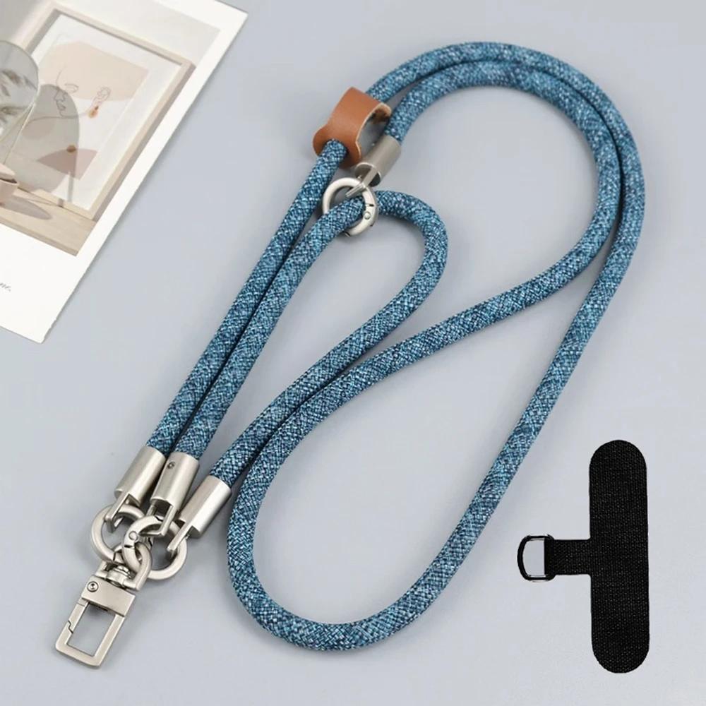 Adjustable Long Mobile Phone Lanyard with Card for iPhone Outdoor Travel Daily Use-Crossbody Neckwear Anti-lost Cellphone Strap