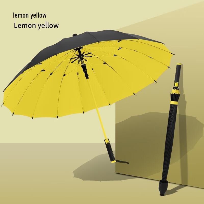 MAYDU Large 16-Rib Long Handle Windproof Sun/Rain Umbrella