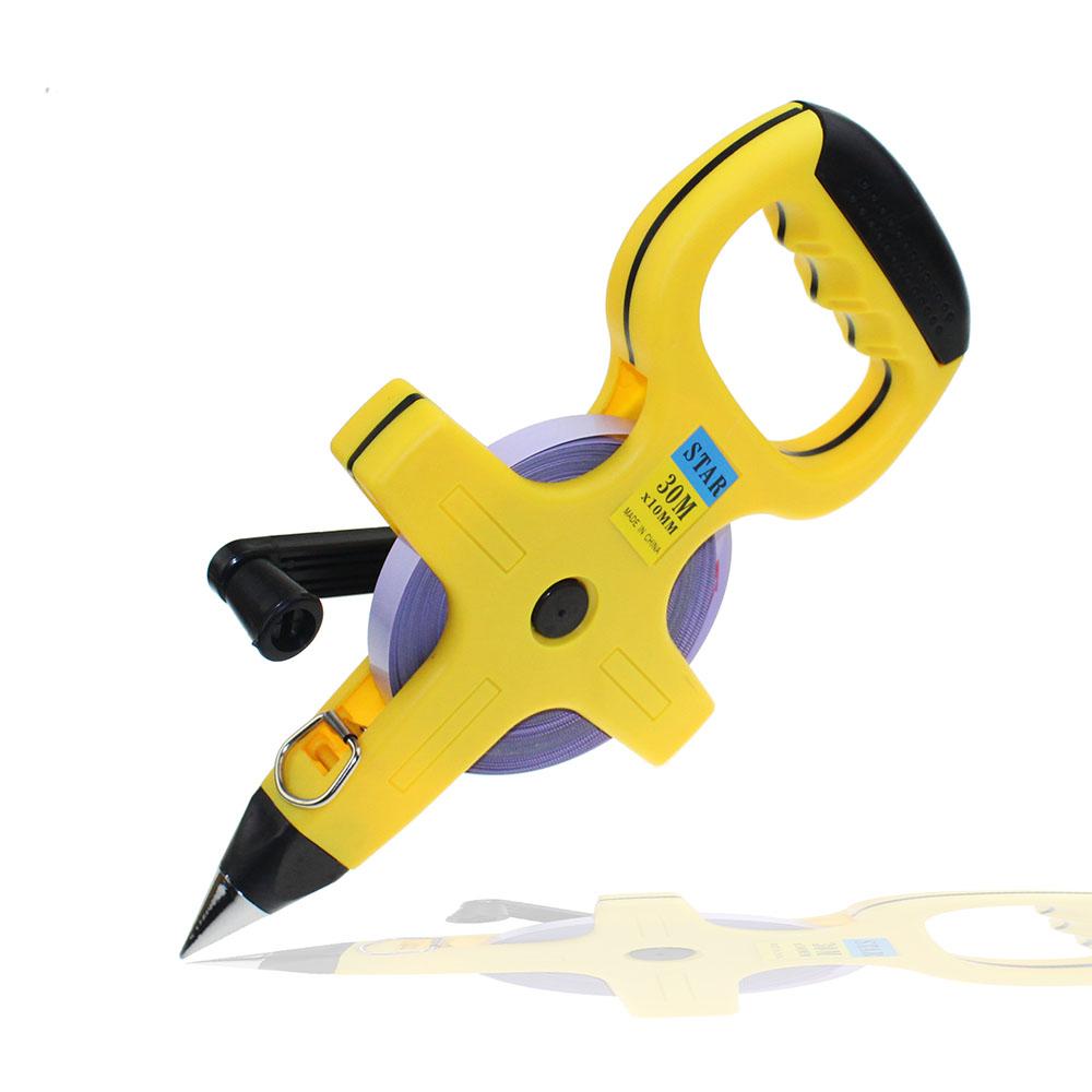 

30M 100M выдвижная метрическая лента открытая катушка длинная стальная рулетка измерительная линейка деревообрабатывающие инструменты бытовые инструменты