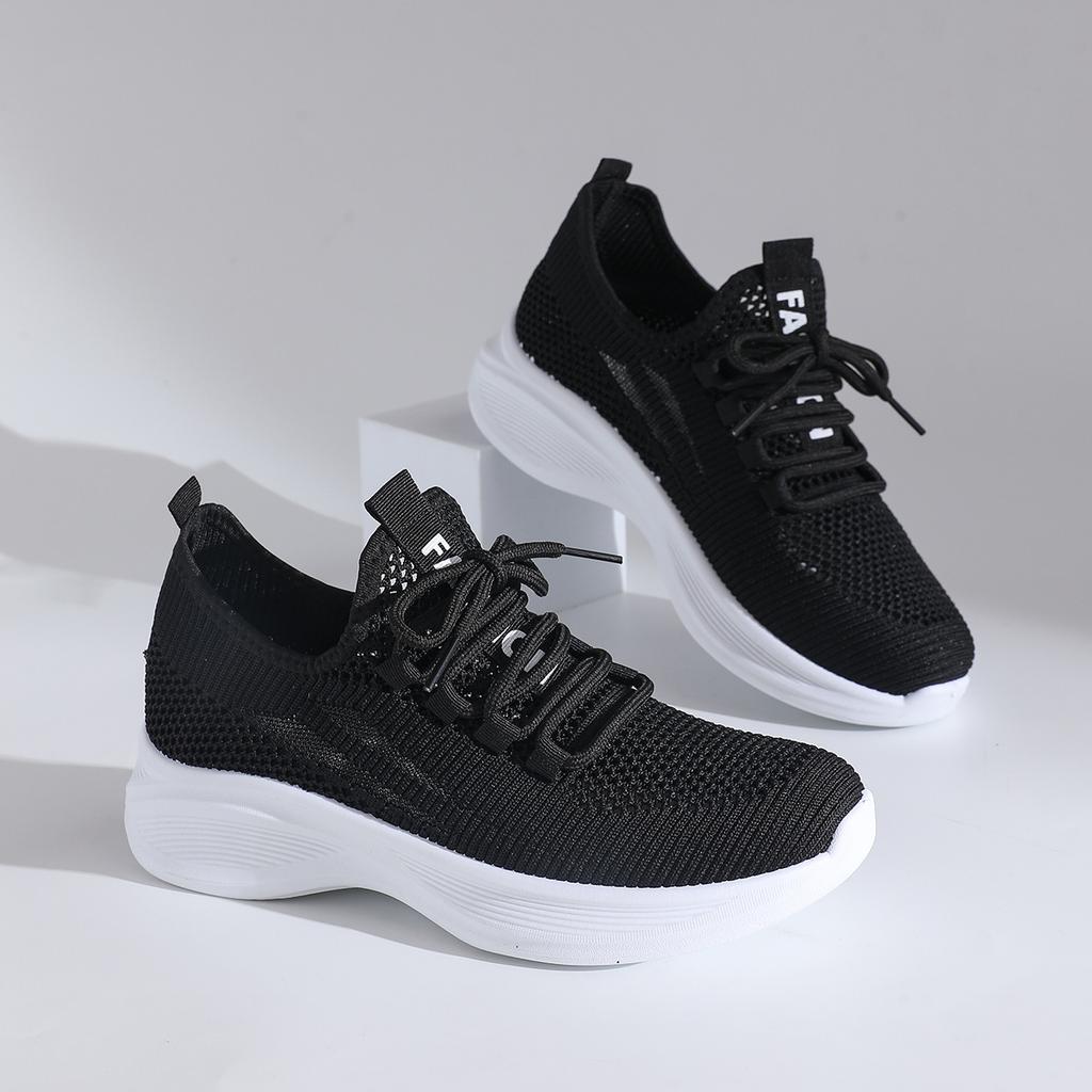 Breathable Lace Up Mesh Sneakers Women  Autumn Fashion Light Weight Sports Shoes Comfort Soft Sole Non Slip Running Shoes