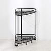 [Online Exclusive] BLKP. Pearl Metal 2-Tier Corner Stand for Bathroom Storage, Limited Edition, Black, BLKP, AZ-5077
