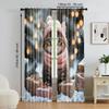 2 pcs   versatile polyester transparent curtains for home decoration Pink Kitty for use in bedrooms and living rooms