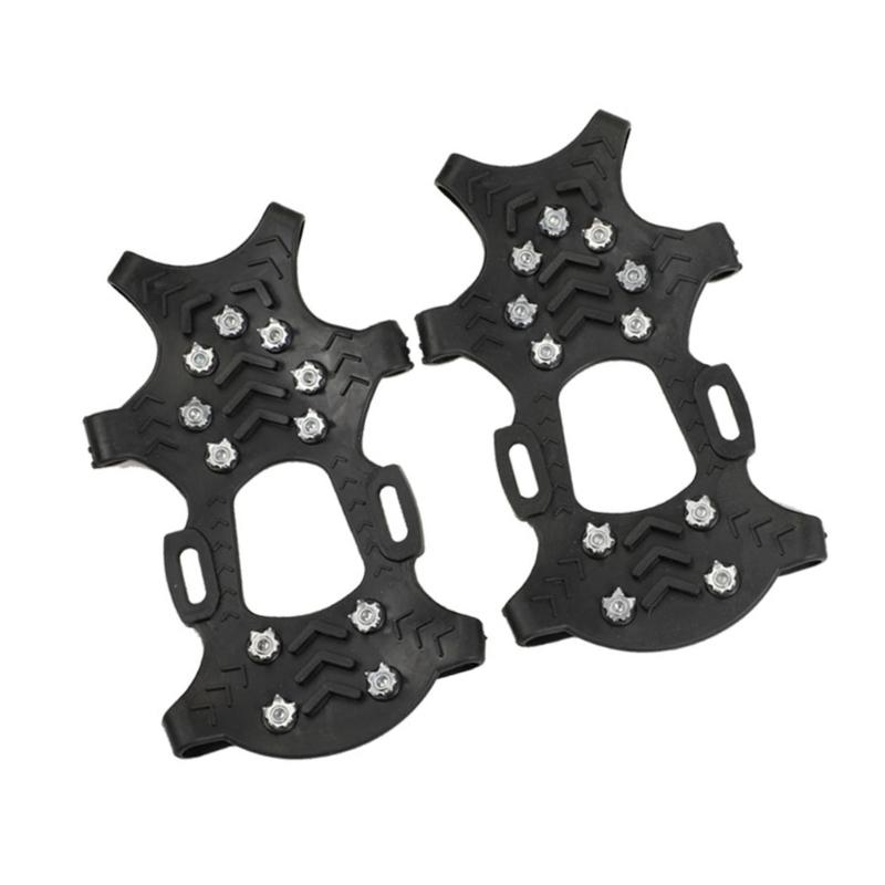 1pair Light weight Ice Cleats Grip Spikes Antiskid Tractions Grip Snow Grip for Mountain Climbing Snow Walking