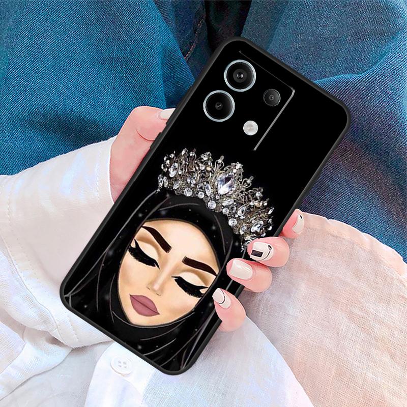 Islamic Hijab Girl Queen Cover For Xiaomi Redmi Note 13 12 11 9 10 14 Pro 9S 10S 11S 12S Redmi 14C 10C 12C 13C Case